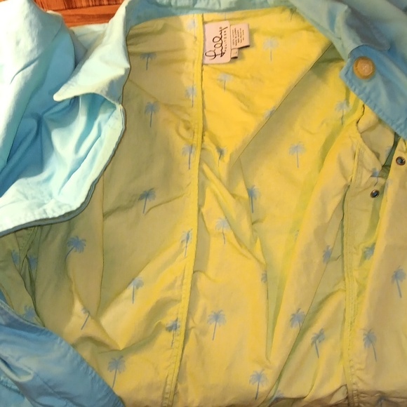 Lilly Pulitzer large palm 🌴 tree lined trench coat - Picture 3 of 3